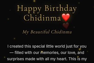 build beautiful interactive birthday or anniversary website