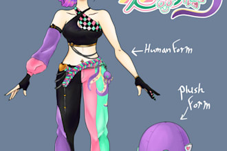 design and rig a 2d vtuber model or png model