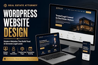 build a real estate attorney wordpress website and  generate leads