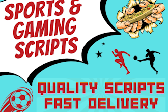 write well researched youtube scripts on gaming and sports