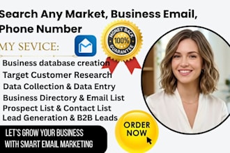 search any market, campaign, email, website address, industries, phone number