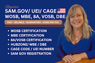 do mbe, 8a, wbe, dbe, hubzone, sam gov, get uei, cage code, wosb certification