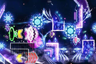 decorate geometric dash worthy level game level gd deco level layout game art