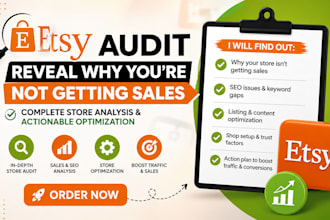 audit your etsy reveal why you are not getting sales optimization SEO strategy