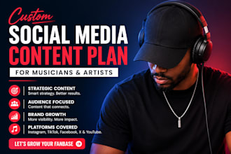 create a 30 day social media content plan for musicians