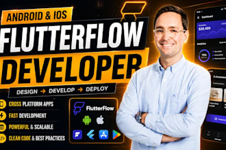 be flutterflow mobile app developer, build flutterflow mobile app fintech app