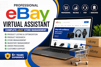 manage your ebay store, listings, SEO, and customer support