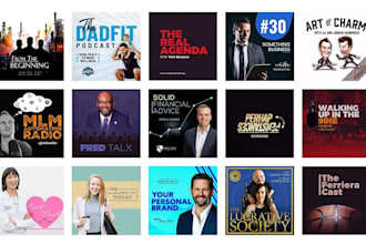 design a unique and professional podcast cover art or podcast logo
