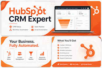 setup hubspot CRM, sales pipeline, workflow and email automation