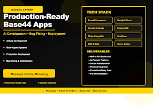 base44 expert lovable ai bug fixing base44 app deployment base44 app web app
