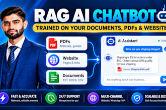 build a rag chatbot trained on your pdfs, documents and website