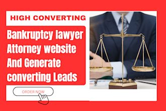 design a bankruptcy lawyer wordpress website and lead generation