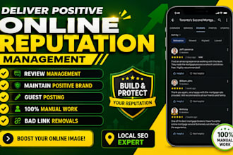 fix online reputation management, ORM reverse seo, brand management for you