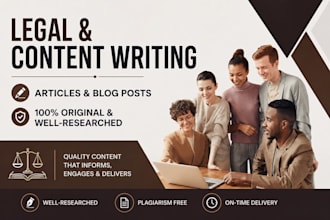 write professional legal articles, blogs and website content