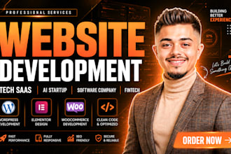 develop redesign wordpress elementor website for tech saas ai startups ecommerce