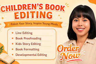 professionally edit, proofread children story book kids picture and book editor