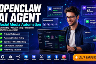 setup openclaw clawdbot ai agent for social media automation and autoposting