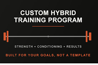 design your custom workout program based on your goals