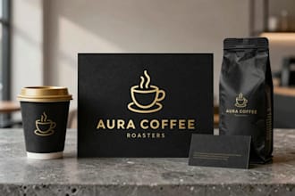 design modern minimalist logo with premium branding mockup