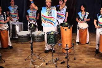 record professional brazilian samba, jazz and pop drum and percussion tracks