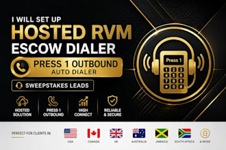 setup USA hosted rvm dialer press 1 outbound auto dialer sweepstke sip trunking