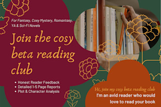 beta read your fiction ya or fantasy manuscript