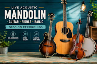 record acoustic guitar mandolin fiddle banjo for bluegrass