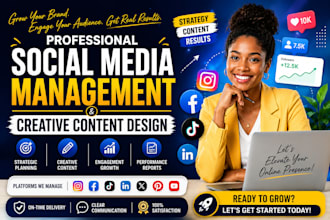 be your professional social media management, creative content design