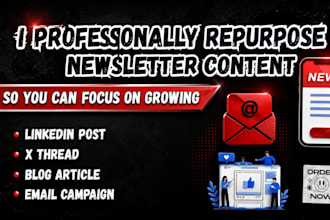 repurpose your podcast youtube video or blog into an engaging newsletter