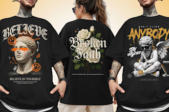 design custom streetwear t shirt graphics