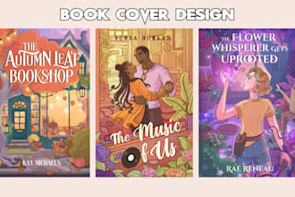 design cozy romance book cover whimsical fantasy romance book art