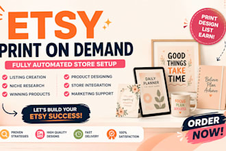 design etsy pod listing images, infographics and mockups that convert