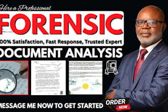 do forensic document analysis, with court ready report and company report