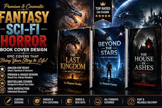 design fantasy, sci fi, horror, dystopian book covers for amazon KDP