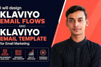 design klaviyo email flows and klaviyo email template for email marketing