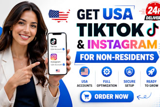 create a US tiktok account, warm up an instagram account, tiktok US based