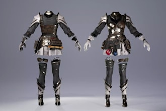 optimize clo3d for ue5 metahuman outfit,tailornova, 3d cyberpunk character armor
