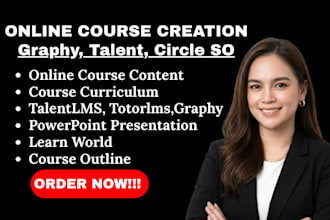 create course content on talentlms, learnworld, graphy, moodle and wordpress lms