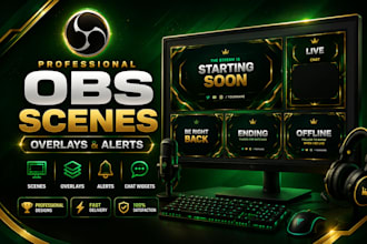 create professional obs scenes, overlays, and stream alerts