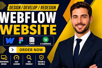 build modern webflow website, design and develop webflow website, webflow expert