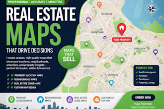 create real estate map location map property guide neighborhood vector map