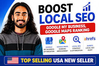 boost local seo, gmb my business, google maps ranking business ahrefs audit
