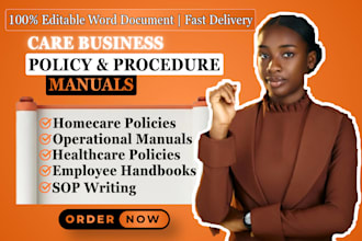write a custom policy and procedure manual, employee handbook, sops