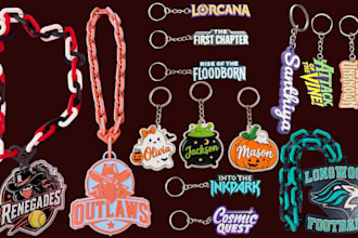 design custom 3d hype chain logo 3d keychain coaster text 3mf for 3d printing