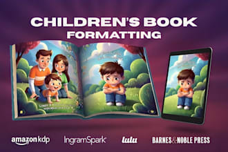 do children book formatting, picture book layout for amazon KDP, ingramspark