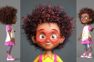 3d cartoon character design stylized game characters, animation ready character