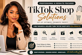 setup tiktok shop seo product listing shopify ecommerce marketing facebook ads