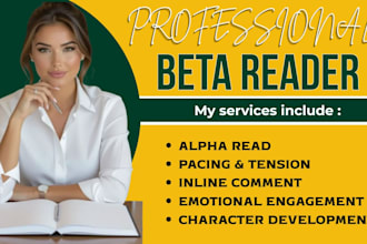 beta read thriller suspense, mystery, literature, fiction, critique manuscript