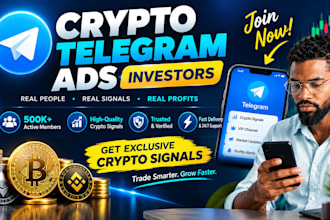 setup telegram ads to bring active forex trader, crypto telegram forex promotion