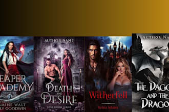 do illustrated dark romance book cover, romance book cover, fantasy book cover